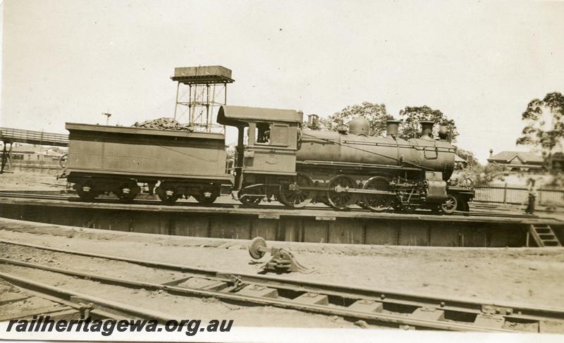 P06219
E class 315, turntable, water towers, loco depot, East Perth
