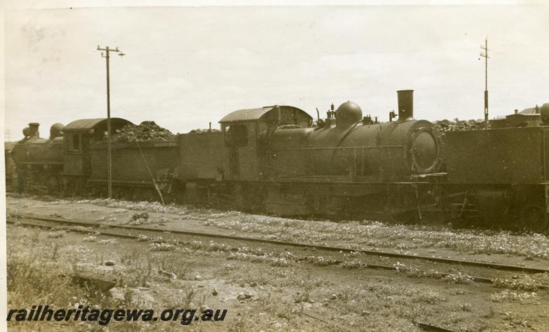 P06229
MSA class Garratt loco, F class, Mullewa, NR line, stabled
