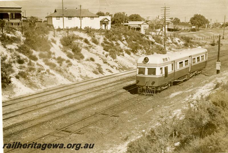 P06338
ADE class, east of Bayswater, Belmont Branch tracks in background, front and side view
