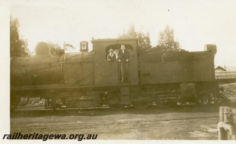 P06352
M class 393 Garratt, Collie,partial side view,  this engine was introduced into Collie to pull a heavier load into Fernbrook. BN line
