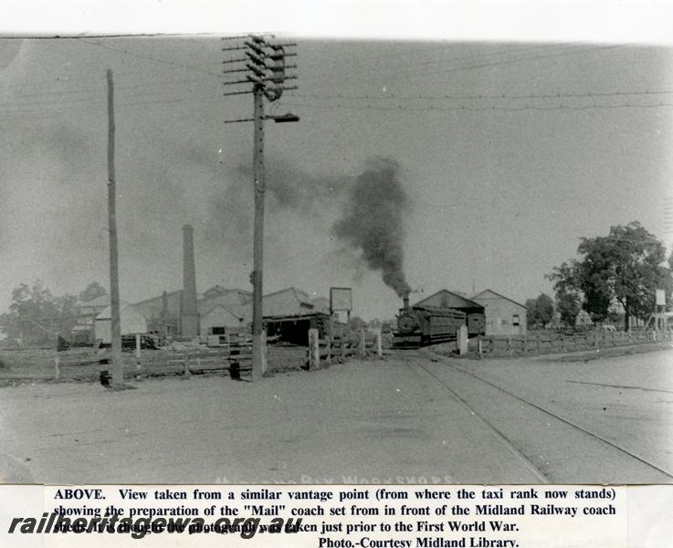 P06736
MRWA workshops, Midland. Mail train preparing to depart
