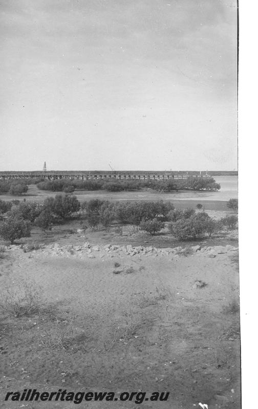 P06771
Jetty, Port Hedland, view from shore, PM line
