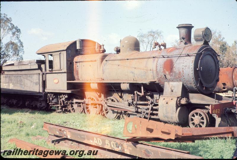 P06813
F class 462, Midland Graveyard, side and front view, Earmarked to be reserved for the ARHS but never eventuated
