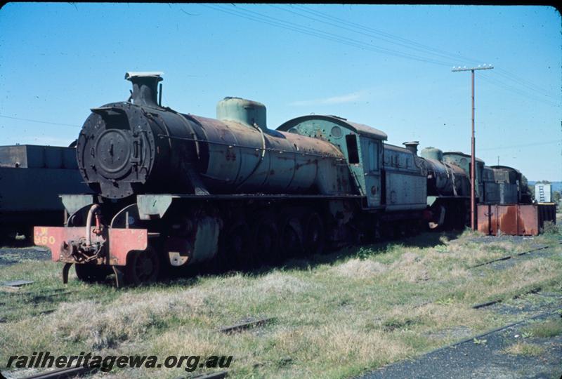 P06839
W class 960, Midland Workshops Graveyard, front and side view
