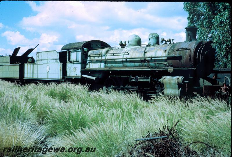 P06863
P class 504, Salvage Yard, Midland Workshops, side and front view
