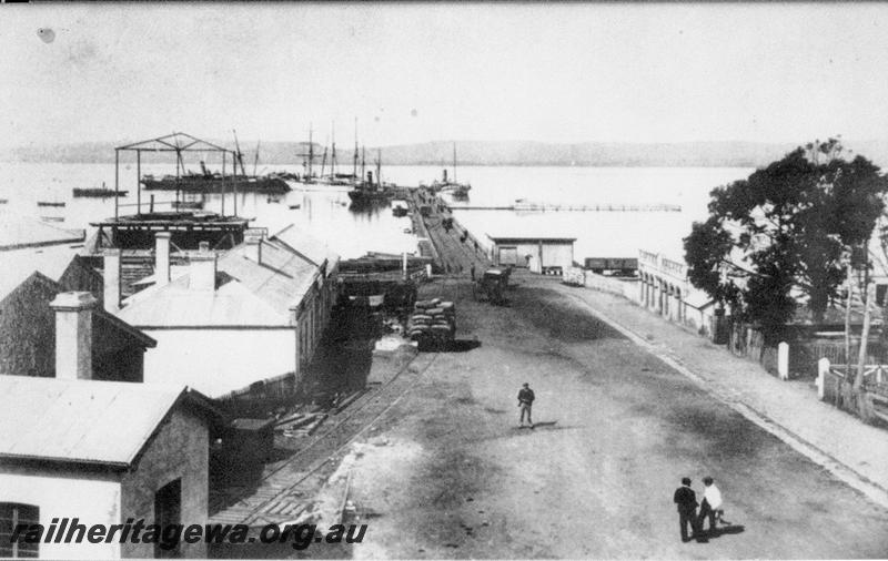 P06955
Jetty, Albany, shows tracks onto jetty
