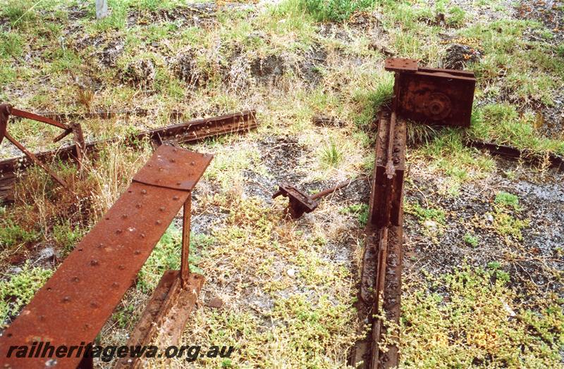 P07142
15 of 19 photos of the remains of the loco facilities at Hopetoun on the abandoned Ravensthorpe to Hopetoun Railway. Remains of turntable
