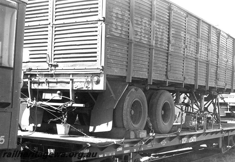 P07152
QCP class 23475 flat wagon with semi trailer on board.
