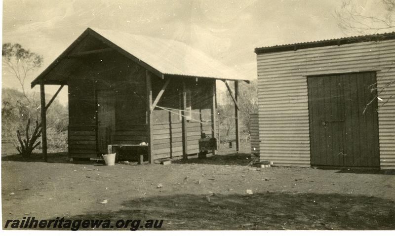 P07286
1 of 19 photos of the construction of the railway dam at Wurarga. NR line, living quarters of Mr Ron Fitch
