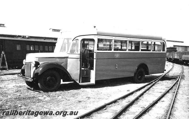 P07396
8 of 9 photos depicting wartime activities at the Midland Workshops, Tramway department Ford 28 seater No.1, bus built at the Workshops
