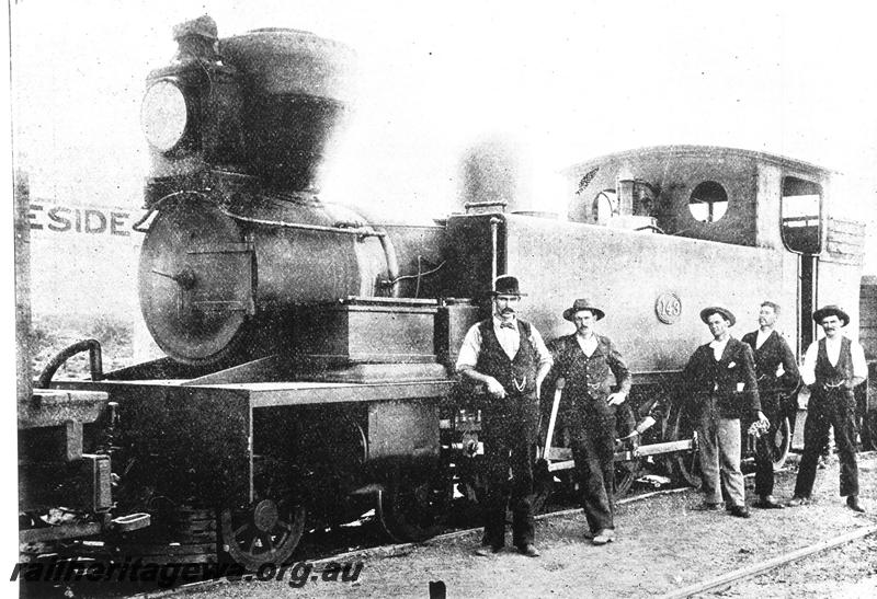 P07411
Q class 143, Lakeside, Kalgoorlie, front and side view
