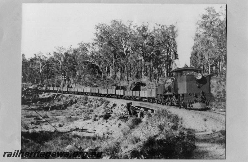 P07594
M class Garratt with extended bunker, mixed train, PN line, bunker leading
