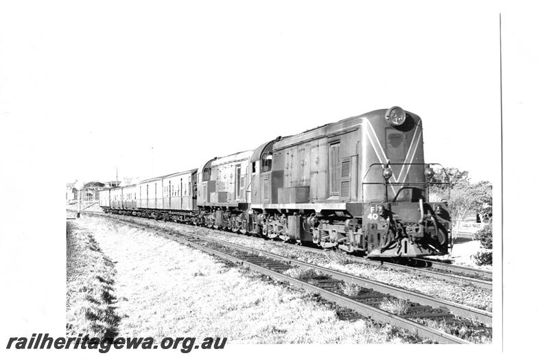 P07674
F class 40 double heading with another F class, suburban passenger train
