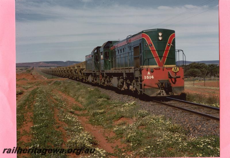 P07698
A class 1514 double heading with another A class, on iron ore train from Koolanooka Hills to Geraldton
