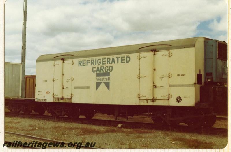 P07874
WAR class 23401 refrigerated van, side and end view showing refrigerator unit.
