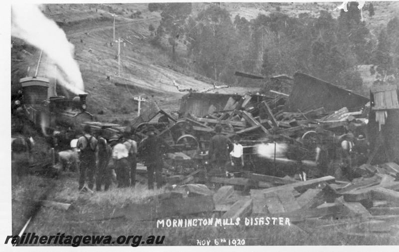 P07990
2 of 2 views of the aftermath of the Mornington Mills Disaster, Wokalup
