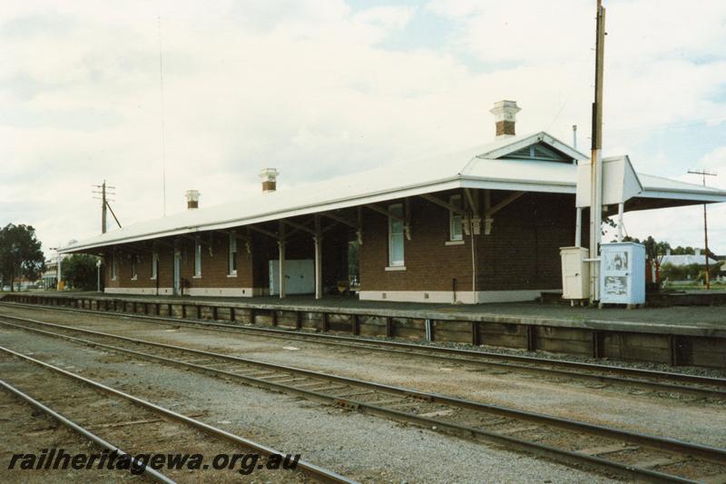 P08521
Wagin, station building, rear of lever frame, GSR line.
