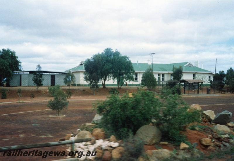 P08586
Yalgoo, station building, view from road side, NR line.
