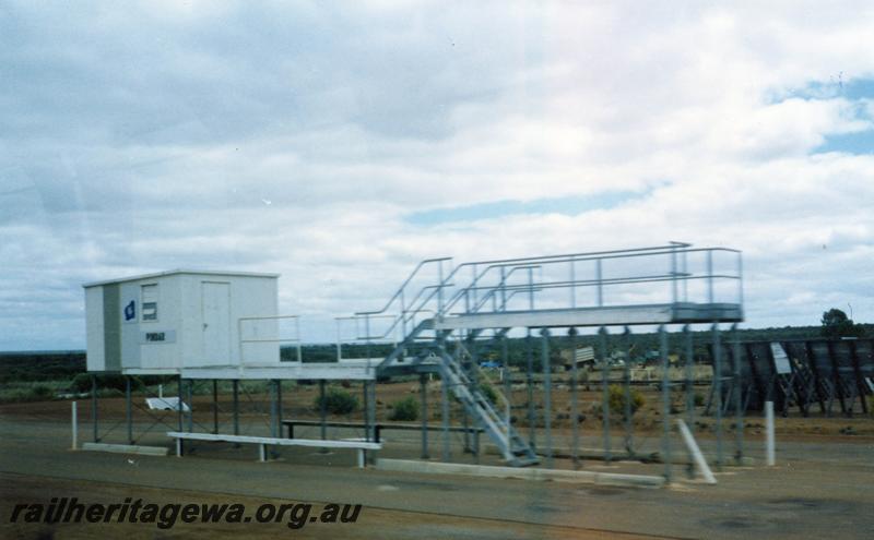 P08611
Pindar, CBH weighbridge area, NR line. Taken through glass.
