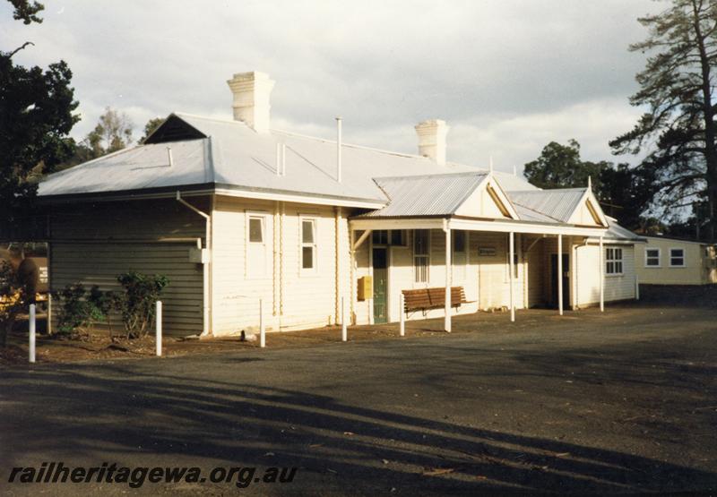 P08636
Bridgetown, station building, view from road side, PP line.
