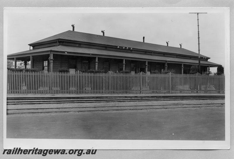 P08701
District Engineers Office, Geraldton, tracks in foreground
