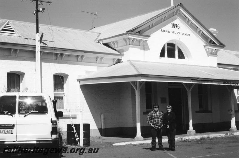 P08705
Station building, Coolgardie, EGR line, streetside view showing front entrance. The station is currently a museum.
