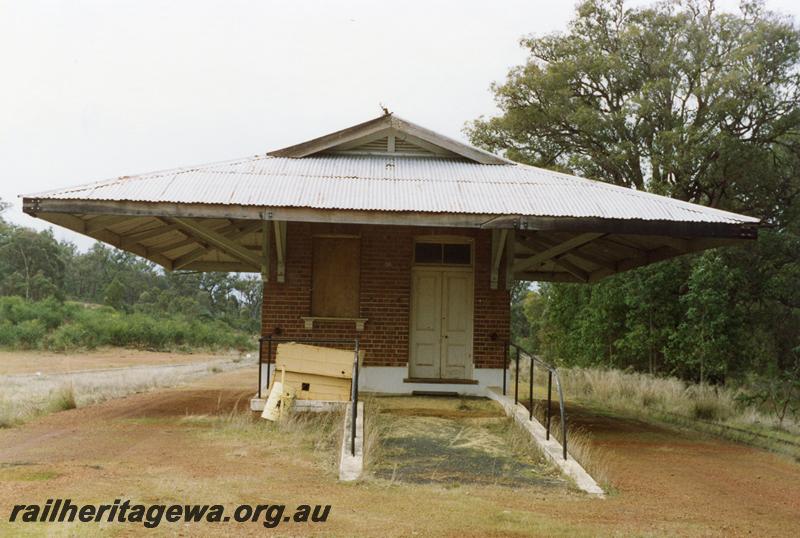 P08808
Station building, Bowelling, BN line, end view showing ramp up to the door.
