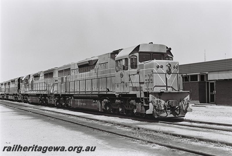 P09012
L class 268 heading a line of L class locos, Forrestfield Yard, side and front view.
