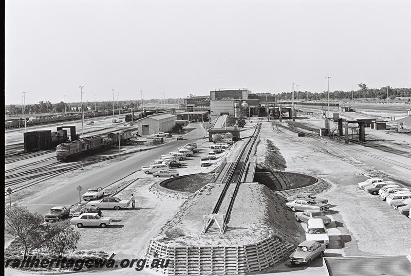 P09033
Turntable, loco depot, Forrestfield Yard, elevated view taken from the control tower
