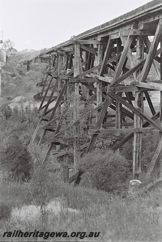 P09203
2 of 8 views of the MRWA style trestle bridge over the Moore River at Mogumber, MR line, 
