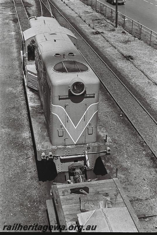 P09294
Y class 1103, Bunbury yard, elevated view, shunting
