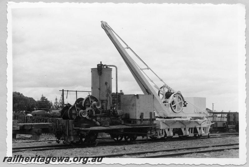 P09438
Busselton, steam winch, hand crane in yard. BB line
