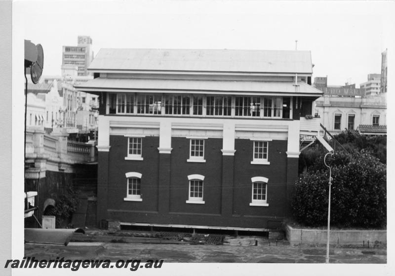 P09443
Signal box, Box C, view from north side. Perth station, ER line.
