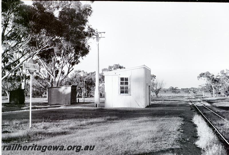 P09538
Station building, gangers shed, Yilliminning, NWM line
