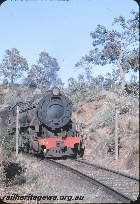 P09639
V class 1211 on 19 Goods comes out of the electric fence on the deviation above Swan View. ER line.
