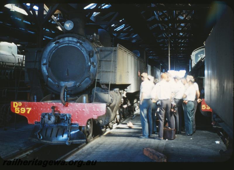 P09646
DD class 597 inside East Perth loco shed. ER line.
