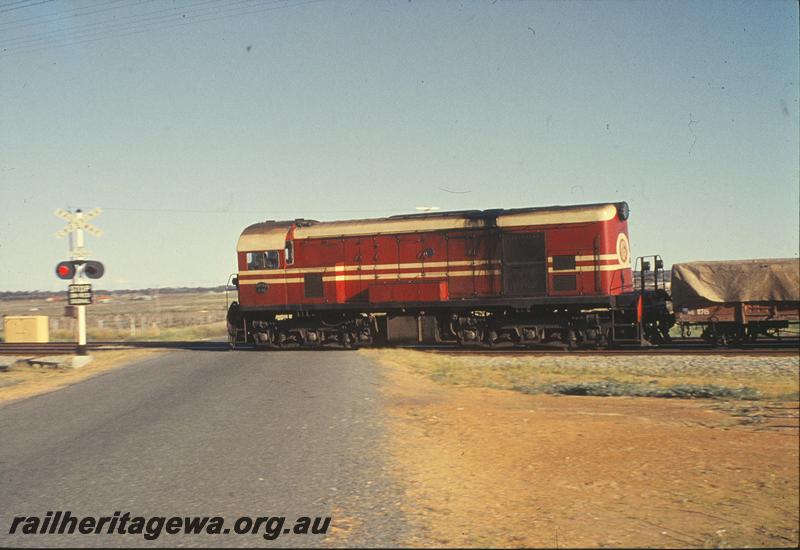 P09743
F class 42, up goods, on crossing, south of Millendon Junction. ER line.
