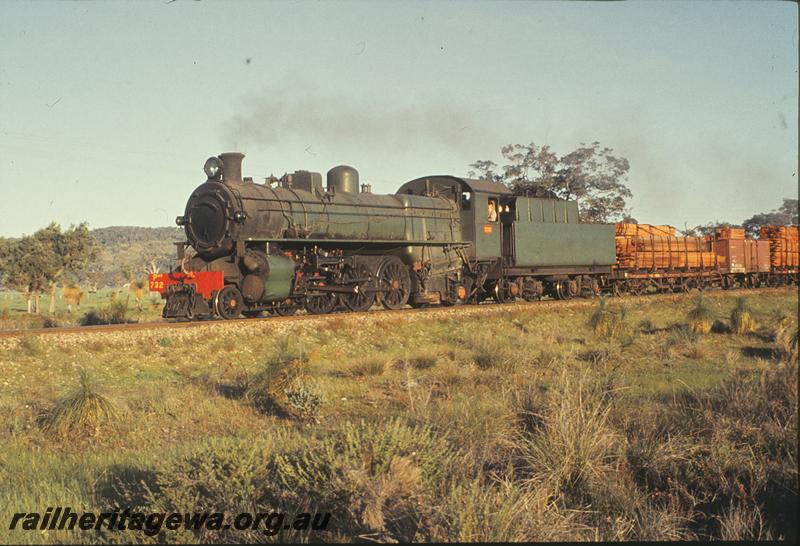 P09824
PMR class 732, on up goods, timber loads. SWR line.
