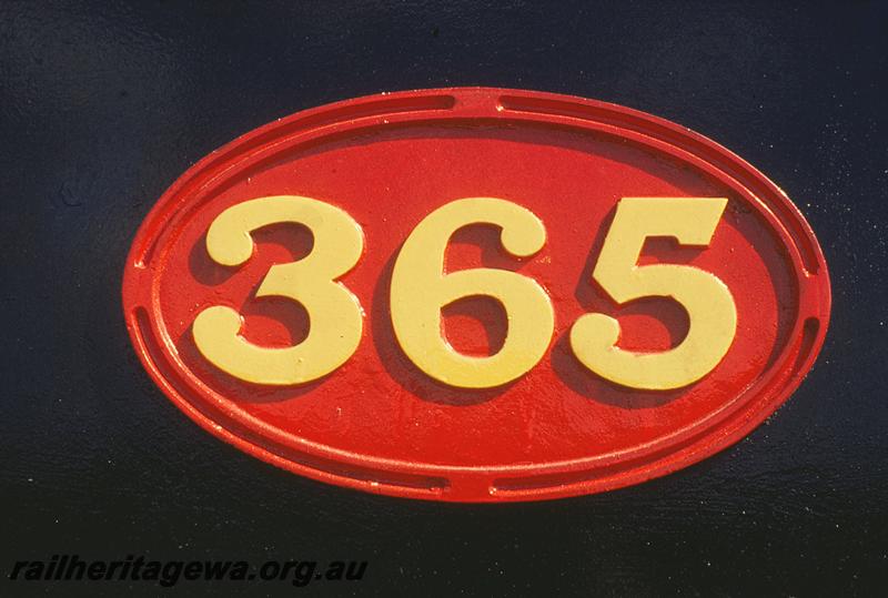 P09826
FS class 365 numberplate.
