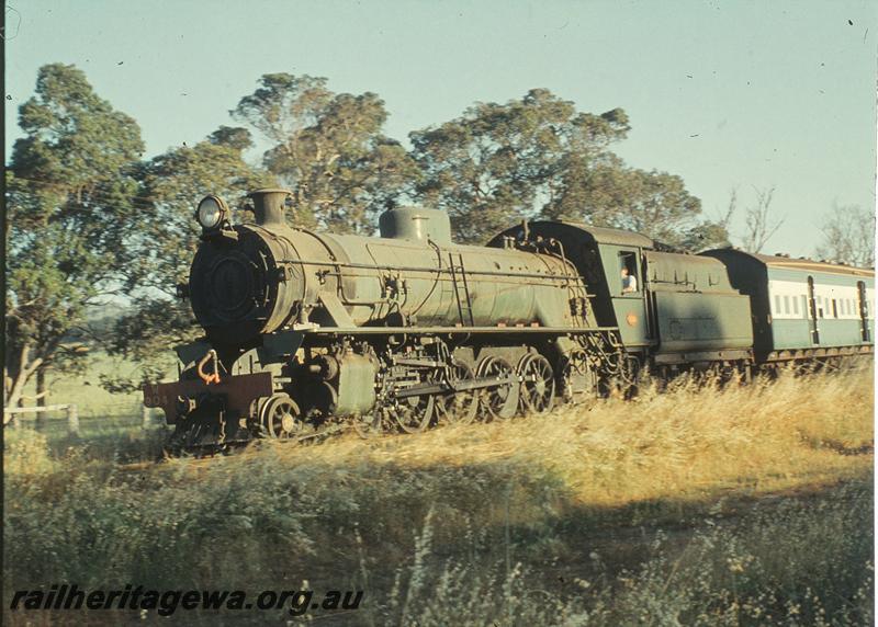 P09950
W class 904, holiday passenger ex Bunbury, north of Brunswick Junction. SWR line.
