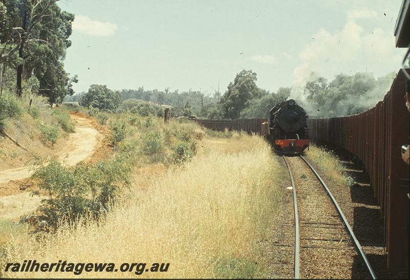 P09957
V class 1212, on main, crossing coach attached tour train, Beela. BN line.
