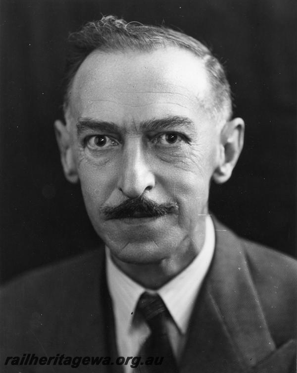 P10024
WAGR official, Mr F. Mills, Chief Mechanical Engineer 1940 - 1949, portrait
