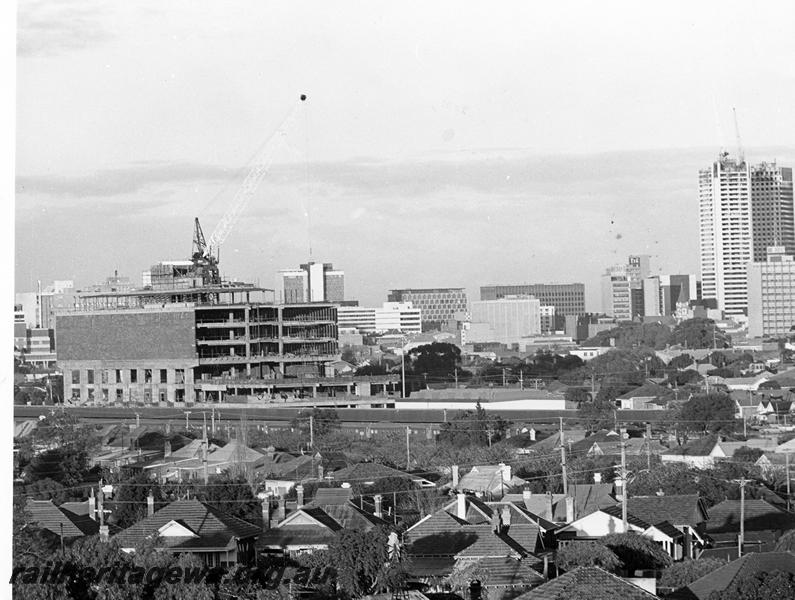 P10076
3 of 8 views of the East Perth Passenger Terminal and the Westrail Centre under construction
