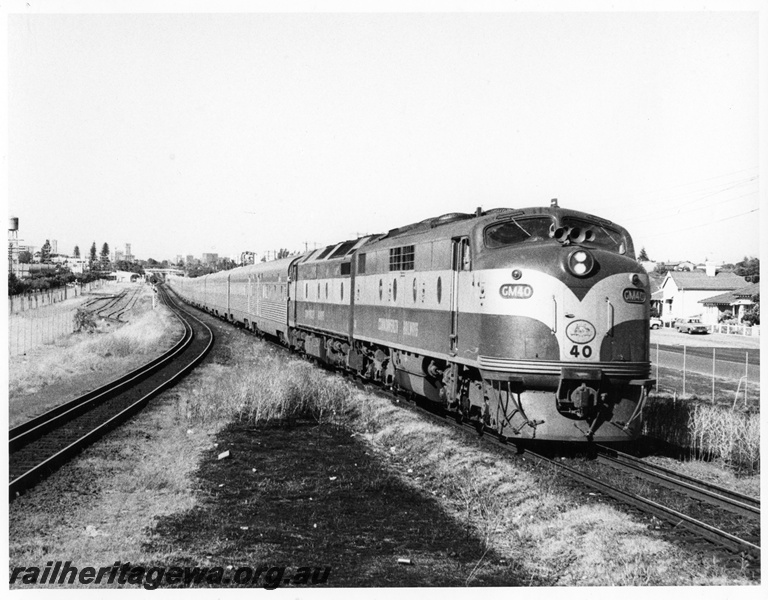 P10301
Commonwealth Railways (CR) GM class 40 double heading with a CL class loco, hauling the 