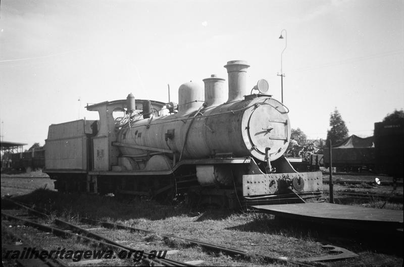 P11027
MRWA B class in all over grey paint scheme, side and front view, appears to be out of service.
