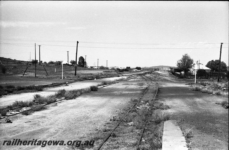 P11145
Yard and station throat, Cue, NR line, looking south from station platform.
