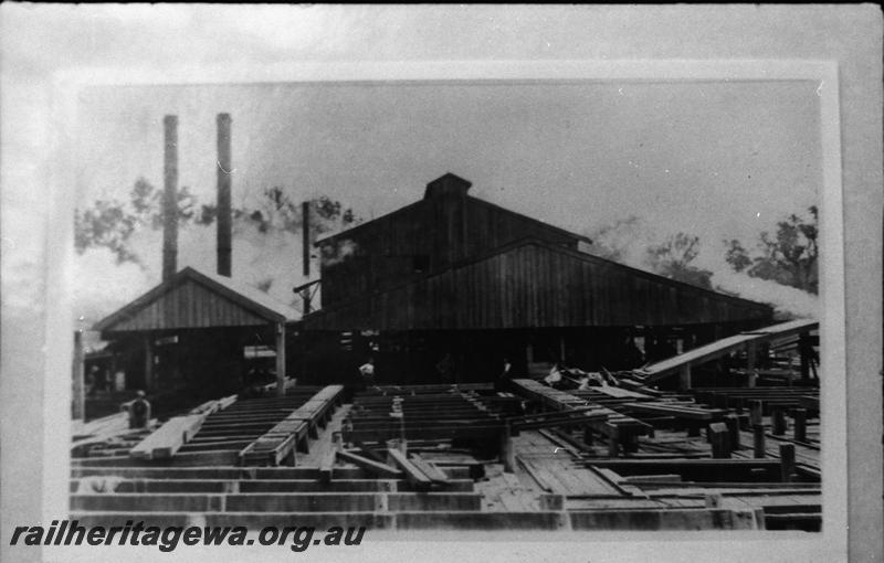 P11170
Timber mill, Barrabup Mill, near Nannup, view looking into the end of the mill

