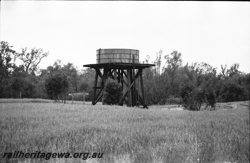 P11214
Water tower, nameboard, Mooliaman, 
