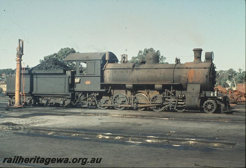 P11293
FS class 456, water column, taking water, Narrogin loco shed. GSR line.
