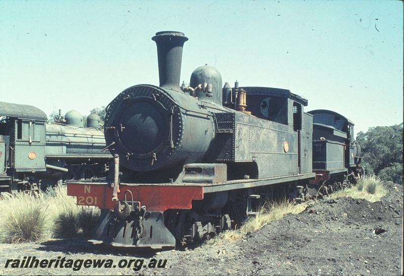 P11398
N class 201 in storage, Midland Junction.
